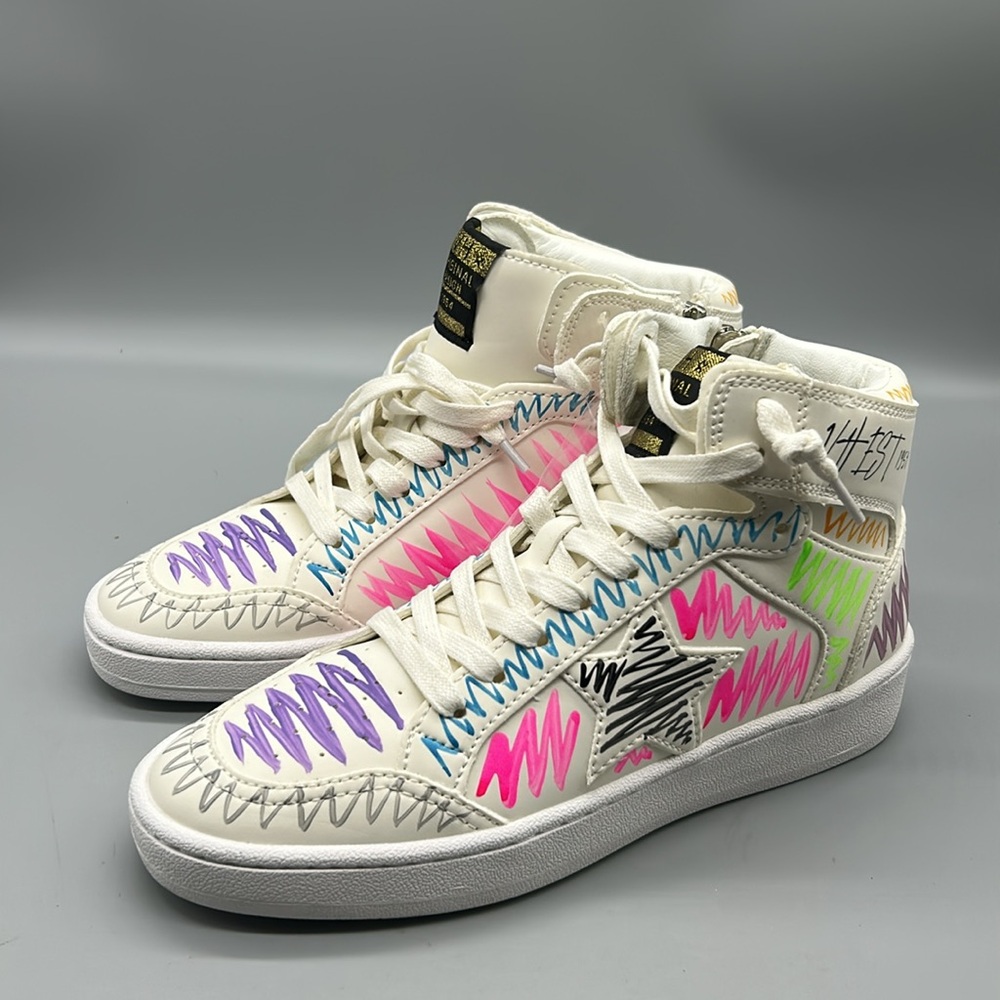 Vintage Havana Dream Colorful High top leather Sneaker Sz 7.5 NWOT - Picture 2 of 6